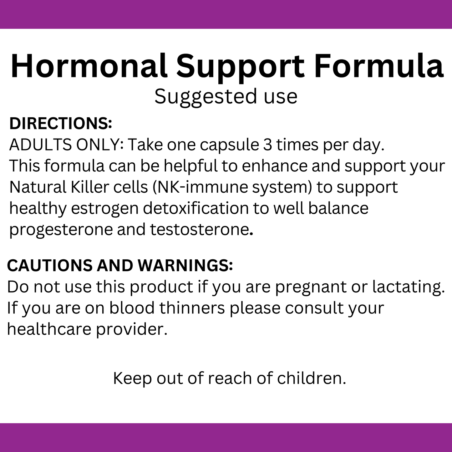 Hormonal Support Formula